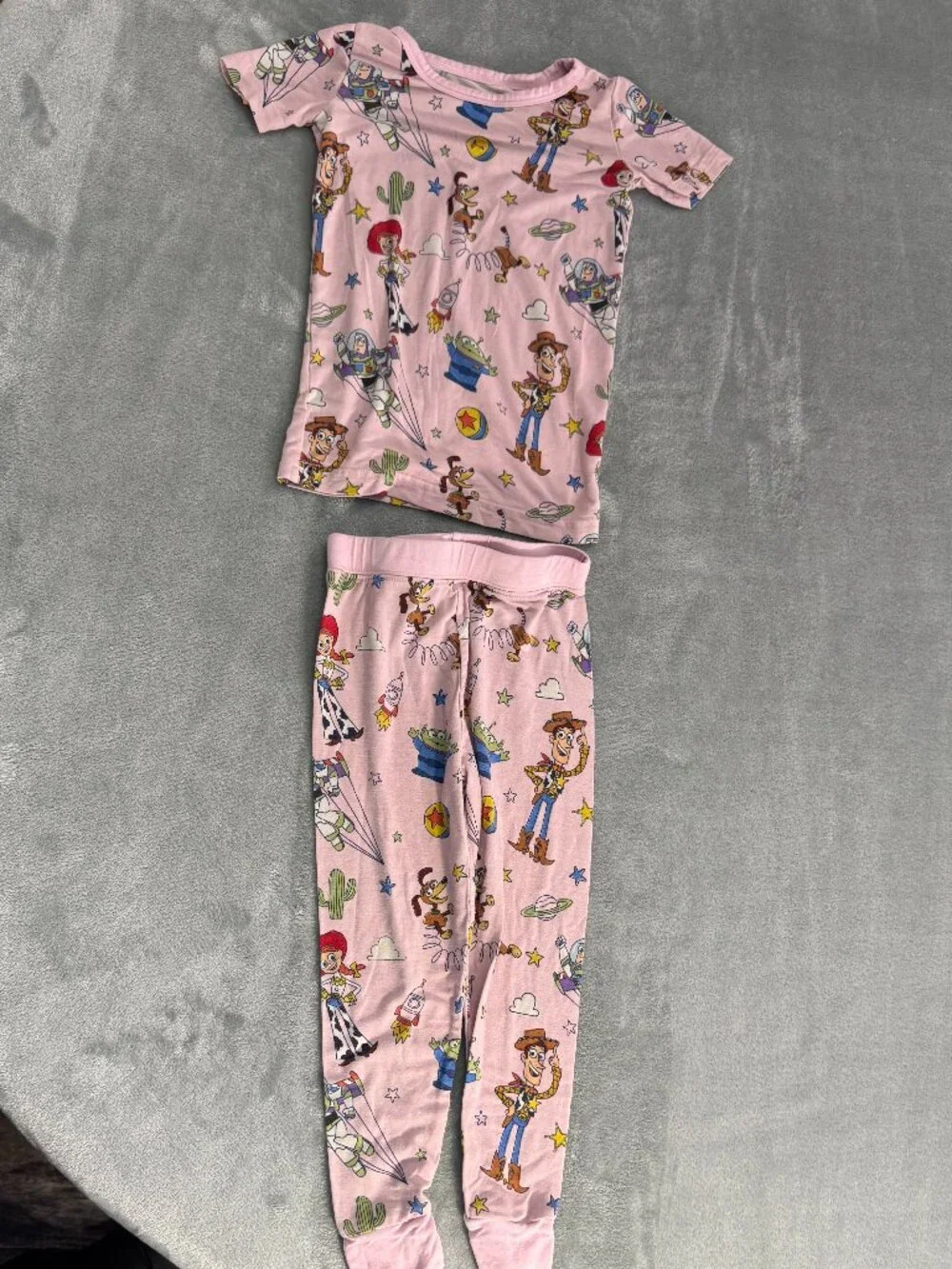 Little Sleepies Disney Story Pals Pink Two Piece Pajamas 18-24 Months